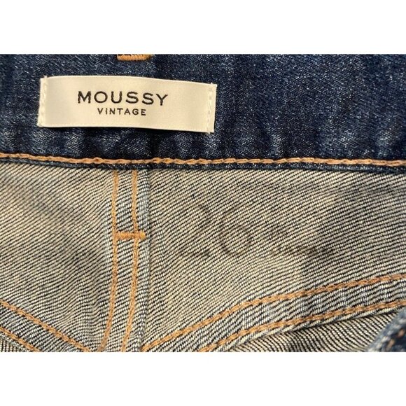 Moussy Vintage Jeans Straight Leg Raw Hem Distressed Size 26 - Picture 5 of 6